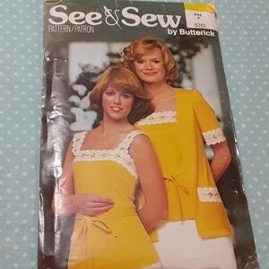 🔵BOGO FREE🔵 Vintage See & Sew Pattern Top Blouse